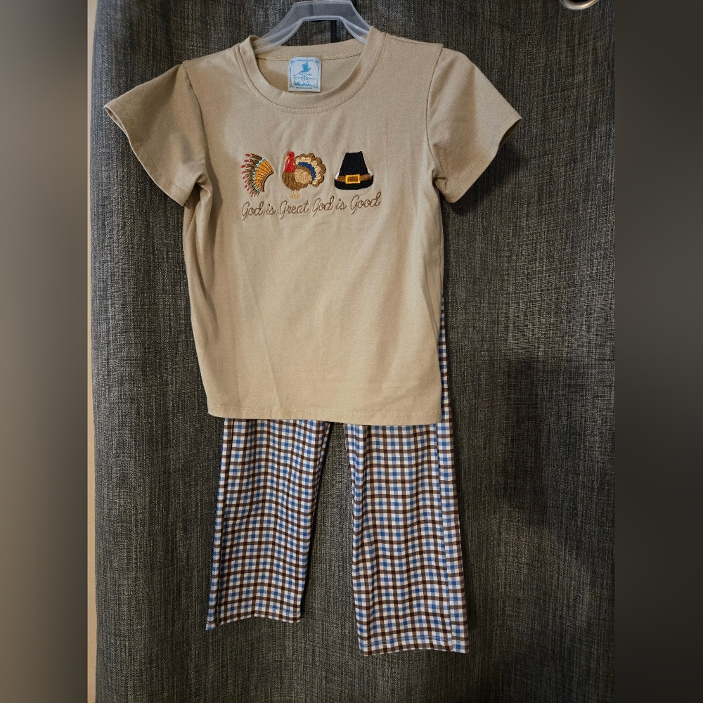 Thanksgiving embroidered outfit